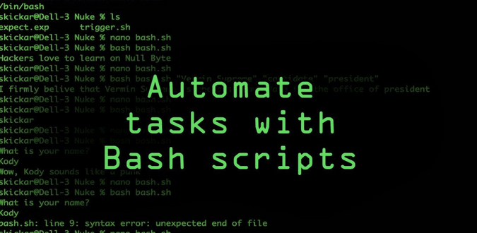 Automate tasks with Bash scripts
